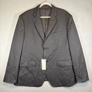 UniQlo Mens Premium‎ Wool Stretch Black Jacket 56 Reg Fit NWT MSRP $95